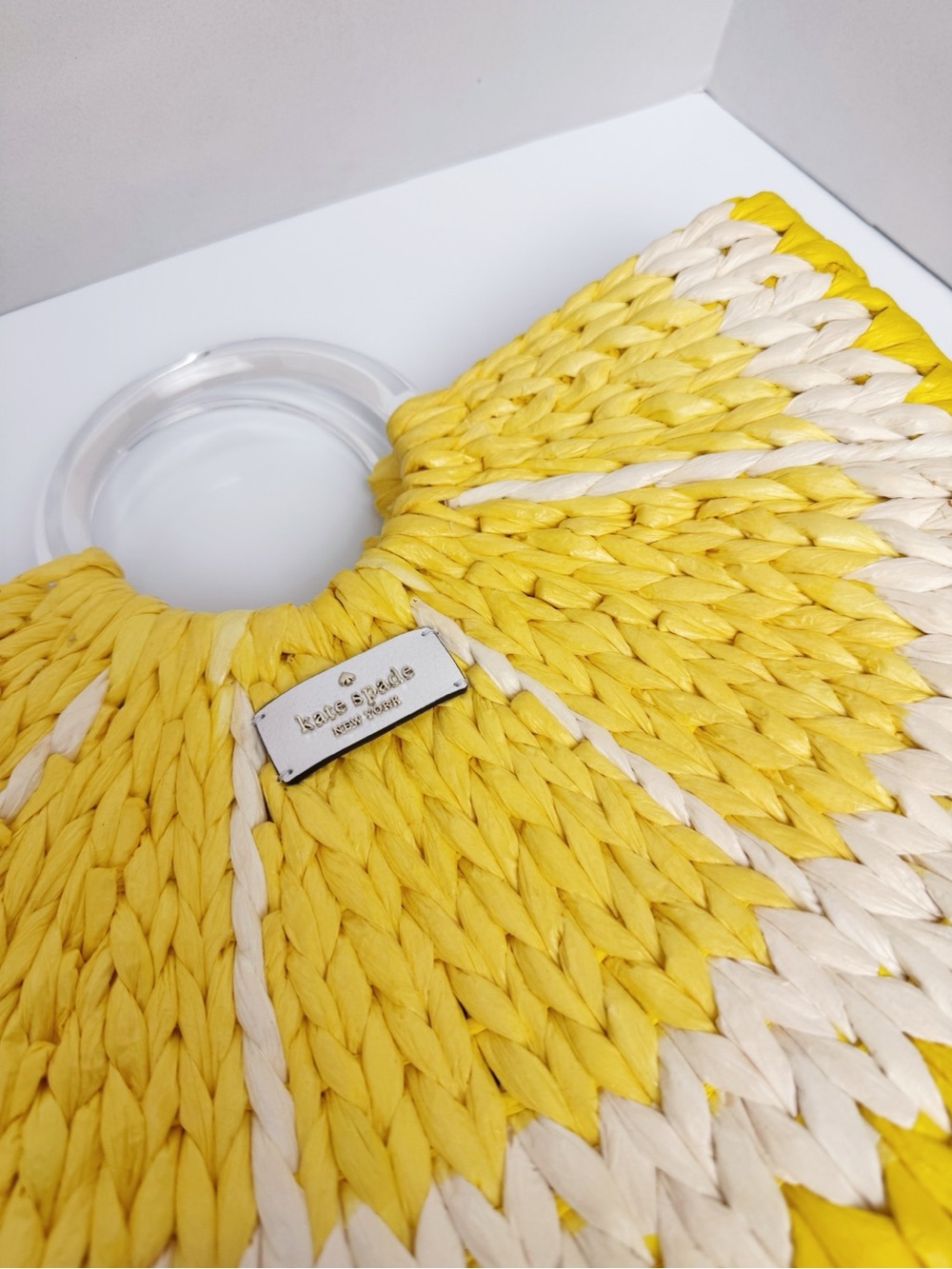 Kate Spade - Lemon Raffia Handbag - Picture 2 of 9